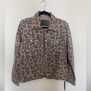 Blank NYC Animal Print Jean Jacket
